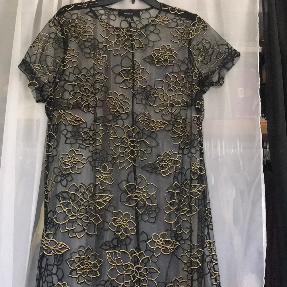 Black mesh dress